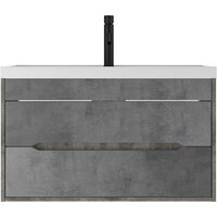  Домино Тумба под умывальник Bazis 90 Loft В2 (бетон) - Превью изображения №2 — Интернет-магазин Time-Shop