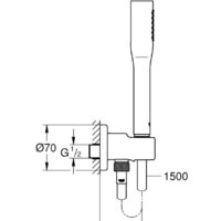 Душевой гарнитур  Grohe Euphoria Cosmopolitan Stick 26404000 - Превью изображения №2 — Интернет-магазин Time-Shop