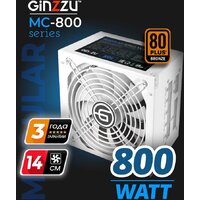 Блок питания Ginzzu MC800 (белый) - Превью изображения №6 — Интернет-магазин Time-Shop