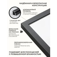 Зеркало EMZE Line 160x50 LINE.160.50.СНЕ (черный) - Превью изображения №3 — Интернет-магазин Time-Shop