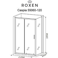 Душевой уголок Roxen Caspia 55060-120B - Превью изображения №8 — Интернет-магазин Time-Shop