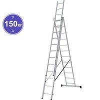 Новая высота NV 123 алюминиевая трёхсекционная 3x12 ступеней