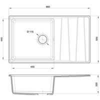 Кухонная мойка GranFest GF-LV-860L (песочный) - Превью изображения №4 — Интернет-магазин Time-Shop
