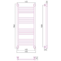Полотенцесушитель Сунержа Богема+ прямая 1000х400 31-0220-1040 - Превью изображения №3 — Интернет-магазин Time-Shop
