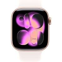 Умные часы Apple Watch Series 11 42 мм (алюминиевый корпус, розовое золото/легкие румяна, спортивный силиконовый ремешок S/M) - Превью изображения №2 — Интернет-магазин Time-Shop