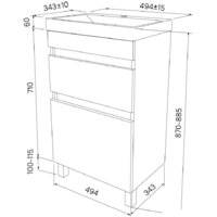  IDDIS Тумба под умывальник Zodiac ZOD5CBFi95 - Превью изображения №7 — Интернет-магазин Time-Shop
