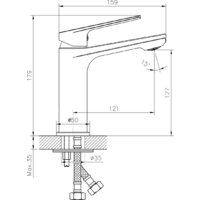 Умывальник Lauter 21441B + Sky 21СК533BS - Превью изображения №6 — Интернет-магазин Time-Shop