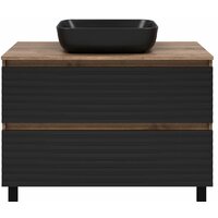Brevita Тумба под умывальник Dakota DAK-07100-19/02-2Я (черный/темное дерево)