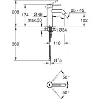 Смеситель Grohe Essence 24172KF1 - Превью изображения №4 — Интернет-магазин Time-Shop