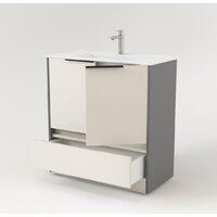  Дабер Тумба под умывальник 017 WeltWasser Deilbach 7517-60 Т17.6W.0.19Ч (бежевый/серый/ручка черная) - Превью изображения №3 — Интернет-магазин Time-Shop