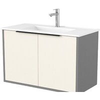 Дабер Тумба под умывальник 018 WeltWasser Deilbach 7517-80 Т18.8W.0.19Ч (бежевый/серый/ручка черная)