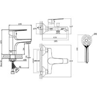 Комплект смесителей ORANGE M26-311b - Превью изображения №16 — Интернет-магазин Time-Shop