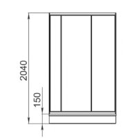 Душевая кабина Domani-Spa Simple 99 Eco DS01EcSm99LWCl00-V1.2 (белый/прозрачное стекло) - Превью изображения №4 — Интернет-магазин Time-Shop