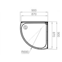 Душевая кабина Domani-Spa Simple 99 Eco DS01EcSm99LWCl00-V1.2 (белый/прозрачное стекло) - Превью изображения №3 — Интернет-магазин Time-Shop