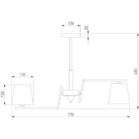 Люстра средней высоты Евросвет 60149/8 (латунь) - Превью изображения №5 — Интернет-магазин Time-Shop