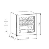 Винный шкаф MAUNFELD MFWC-40S14 - Превью изображения №2 — Интернет-магазин Time-Shop