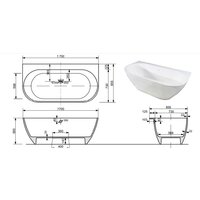 Ванна Эстет Майами пристеночная 170x85.5 ФР-00010630 - Превью изображения №6 — Интернет-магазин Time-Shop
