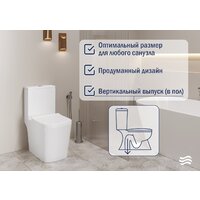 Унитаз напольный Lauter W09 S-TRAP с жестким сиденьем и микролифтом 21900004 (вертикальный выпуск) - Превью изображения №2 — Интернет-магазин Time-Shop