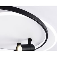 Припотолочная люстра Ambrella light FL51392/1+2 WH/BK - Превью изображения №7 — Интернет-магазин Time-Shop