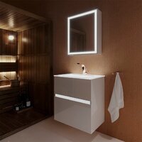  Lauter Шкаф с зеркалом Emma (с подсветкой, белый глянец) - Превью изображения №3 — Интернет-магазин Time-Shop