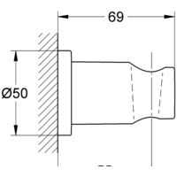 Держатель душевой лейки Grohe Rainshower 27074000 (хром) - Превью изображения №3 — Интернет-магазин Time-Shop
