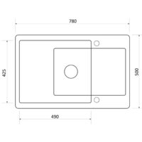 Кухонная мойка Zigmund & Shtain Rechteck 780.490 (млечный путь) - Превью изображения №2 — Интернет-магазин Time-Shop