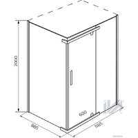 Душевой уголок IVA E1SC129C - Превью изображения №3 — Интернет-магазин Time-Shop