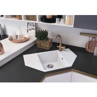 Кухонная мойка Polygran Riff-800 (белый хлопок 36) - Превью изображения №3 — Интернет-магазин Time-Shop