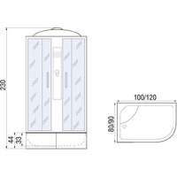 Душевая кабина River Desna XL 120/90/44 MT R - Превью изображения №13 — Интернет-магазин Time-Shop