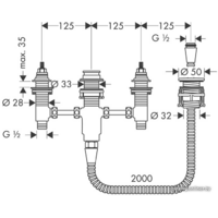 Скрытый механизм Hansgrohe 13244180 - Превью изображения №2 — Интернет-магазин Time-Shop