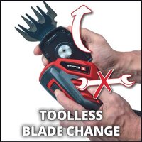 Кусторез + ножницы Einhell GC-CG 3,6/70 Li WT 3410365 (с 1-им АКБ) - Превью изображения №3 — Интернет-магазин Time-Shop