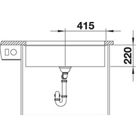 Кухонная мойка Blanco Subline 800-U (серый беж) 523148 - Превью изображения №4 — Интернет-магазин Time-Shop