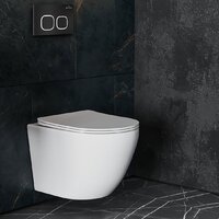 Унитаз подвесной Roxen Antares One Rimless 6 в 1 StounFix Dual Fresh 543169 (кнопка: черный матовый) - Превью изображения №11 — Интернет-магазин Time-Shop