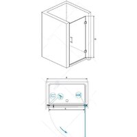 Душевая дверь RGW HO-011B 60 (черный/прозрачное стекло) - Превью изображения №4 — Интернет-магазин Time-Shop