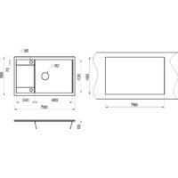 Кухонная мойка Granula GR-7805 (арктик) - Превью изображения №3 — Интернет-магазин Time-Shop