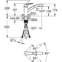 Смеситель Grohe Eurosmart 30305DC1 - Превью изображения №4 — Интернет-магазин Time-Shop