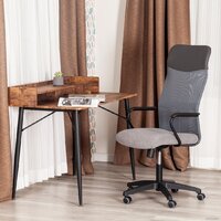 Офисное кресло TetChair Practic флок/кожзам (серый) - Превью изображения №13 — Интернет-магазин Time-Shop