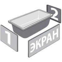 Ванна Triton Прага 150x70 (с ножками и экраном) - Превью изображения №2 — Интернет-магазин Time-Shop