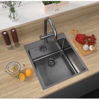 Кухонная мойка ZorG ZRN 5045 Premium PVD Gunblack - Превью изображения №5 — Интернет-магазин Time-Shop