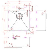 Кухонная мойка ZorG ZRN 5045 Premium PVD Gunblack - Превью изображения №3 — Интернет-магазин Time-Shop