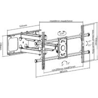 Кронштейн для телевизора Ultramounts UM913 (черный) - Превью изображения №12 — Интернет-магазин Time-Shop