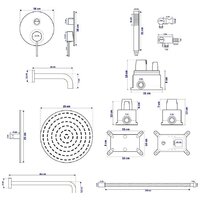 Душевая система  Rea Lungo REA-P4125 (золотой) - Превью изображения №5 — Интернет-магазин Time-Shop