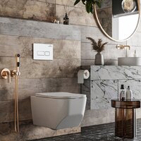 Унитаз подвесной Roxen Boro в комплекте с инсталляцией StounFix Dual Fresh 6 в 1 577353 (кнопка: белый глянец) - Превью изображения №12 — Интернет-магазин Time-Shop