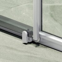 Душевая дверь MaybahGlass 195x150 MGD-1277-5 (бесцветное стекло/хром матовый) - Превью изображения №3 — Интернет-магазин Time-Shop