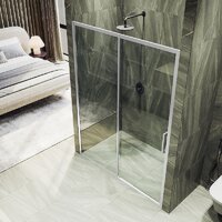 Душевая дверь MaybahGlass 195x150 MGD-1277-5 (бесцветное стекло/хром матовый) - Превью изображения №2 — Интернет-магазин Time-Shop
