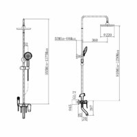 Душевая система  PLstart PL2403-7 (черный) - Превью изображения №5 — Интернет-магазин Time-Shop