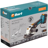 Угловая шлифмашина Bort BWS-18Li-125 (с 2-мя АКБ) - Превью изображения №11 — Интернет-магазин Time-Shop