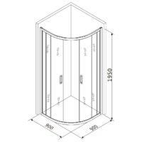 Душевой уголок Roxen Santi 55020-90 90х90 - Превью изображения №14 — Интернет-магазин Time-Shop