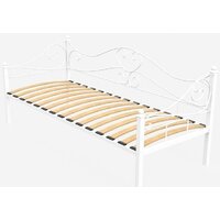 Кровать-тахта ИП Князев Валенсия 120x200 (белый муар) - Превью изображения №3 — Интернет-магазин Time-Shop