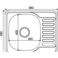 Кухонная мойка Mixline 535617 (левая, полированная, 0.8 мм) - Превью изображения №2 — Интернет-магазин Time-Shop